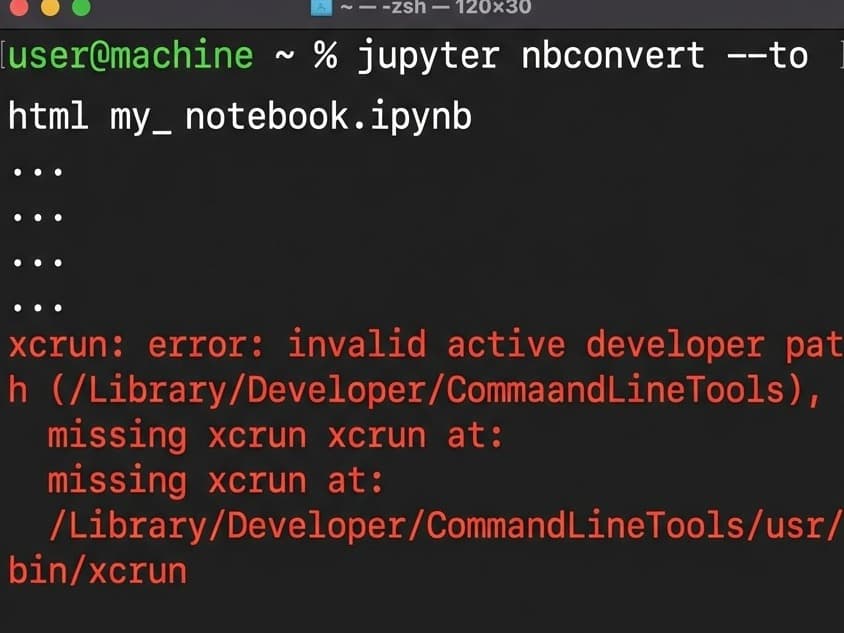 Common command line errors when converting notebooks